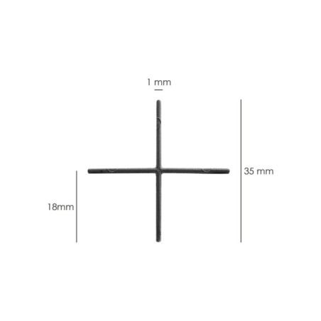Crucetas Cruz / Separadores Para Suelos Cerámicos 1 mm. (Bolsa 250 Piezas)