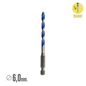 Broca Universal Hexagonal Diámetro 6,0 mm. (Blíster 1 pieza)
