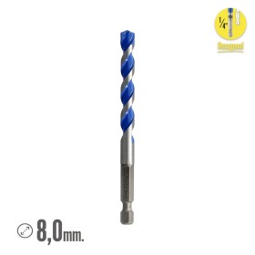 Broca Universal Hexagonal Diámetro 8,0 mm. (Blíster 1 pieza)