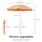 Sombrilla Playa Acero / Poliéster Diámetro 160 cm. Naranja . Varillas Fibra De Vidrio. Sombrilla Playa Acero / Poliéster Diámetro 160 cm. Naranja . Varillas Fibra De Vidrio.