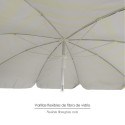 Sombrilla Playa Aluminio / Poliéster Diámetro 180 cm. Amarilla y Blanca. Varillas Fibra De Vidrio. protección uv.