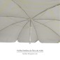 Sombrilla Playa Aluminio / Poliéster Diámetro 180 cm. Amarilla y Blanca. Varillas Fibra De Vidrio. protección uv. Sombrilla Playa Aluminio / Poliéster Diámetro 180 cm. Amarilla y Blanca. Varillas Fibra De Vidrio. protección uv.