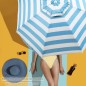 Sombrilla Playa Aluminio / Poliéster Diámetro 200 cm. Azul y Blanca. Varillas Fibra De Vidrio. protección uv. Sombrilla Playa Aluminio / Poliéster Diámetro 200 cm. Azul y Blanca. Varillas Fibra De Vidrio. protección uv.
