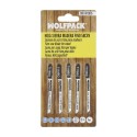 Hojas Sierra Calar Para Madera Corte Fino 5 Piezas. Hoja Cromo Vanadio 58. Vástago T Universal