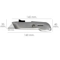 Cúter Auto retráctil Con Hoja Acero Sk5 Carcasa De Aluminio Diseño Ergonómico, Cuchillo Seguridad, Cúter Seguridad,
