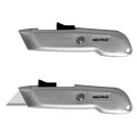 Cúter Auto retráctil Con Hoja Acero Sk5 Carcasa De Aluminio Diseño Ergonómico, Cuchillo Seguridad, Cúter Seguridad,