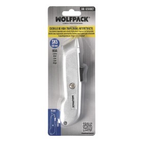Cúter Auto retráctil Con Hoja Acero Sk5 Carcasa De Aluminio Diseño Ergonómico, Cuchillo Seguridad, Cúter Seguridad,
