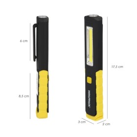 Linterna LED Multifunción Tipo Bolígrafo Recargable (900 mAh) 200 Lúmenes Con Imán, Gancho y Soporte Ajustable.