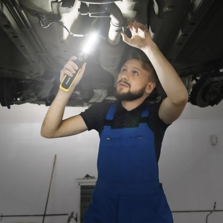Linterna LED Multifunción Tipo Bolígrafo Recargable (900 mAh) 200 Lúmenes Con Imán, Gancho y Soporte Ajustable.