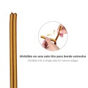 Burlete Caucho Marrón Rollo 6 Metros. x 9 mm. Sellador Ventanas y Puertas. Aísla Del Ruido. Para Umbrales de 1 A 3,5 mm.