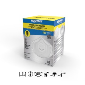 Mascarilla Respiratoria FFP3 Con Válvula (10 Unidades)
