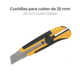 Hoja Cúter 25 mm. (Estuche 10 Piezas) Acero Sk5
