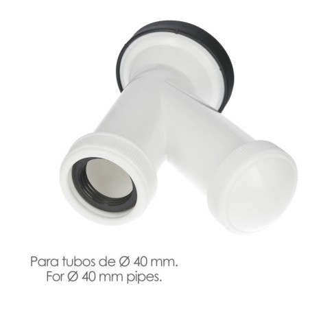 Sifón y Griega Con Válvula y Tapón 1-1/2" Salida De Diámetro 40 mm.