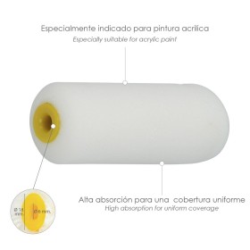 Rodillo Espuma Recambio Para Esmalte Acrílico 100 mm. Set 10 Rodillos. Rodillo Espuma, Rodillo Pintura Acrílica