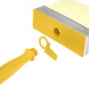 Brocha Profesional Techos 70x30 mm. Cerda Blanca. Mango Ergonómico, Con Gancho. Brocha Pintura, Brocha Pintor Profesional
