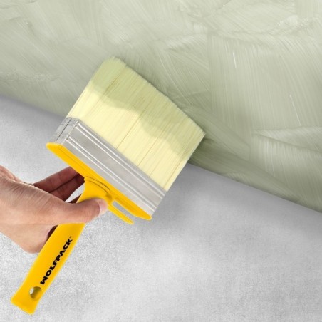 Brocha Profesional Techos 70x30 mm. Cerda Blanca. Mango Ergonómico, Con Gancho. Brocha Pintura, Brocha Pintor Profesional