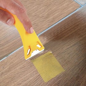 Rascavidrios Plástico Amarillo Hoja 60 mm. Rasqueta Vitrocerámica, Rascador Vidrio, Rascador Vitrocerámica,