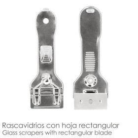 Rascavidrios Plástico Amarillo Hoja 43 mm. Rasqueta Vitrocerámica, Rascador Vidrio, Rascador Vitrocerámica,