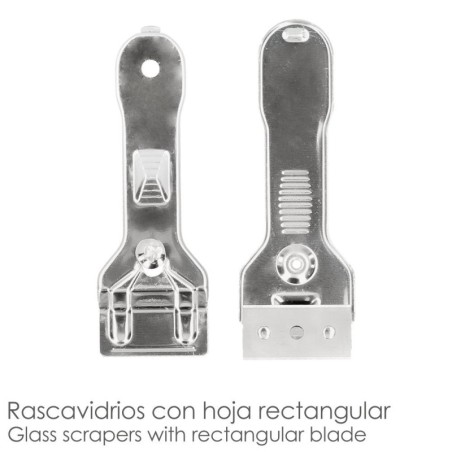 Rascavidrios Plástico Amarillo Hoja 43 mm. Rasqueta Vitrocerámica, Rascador Vidrio, Rascador Vitrocerámica,