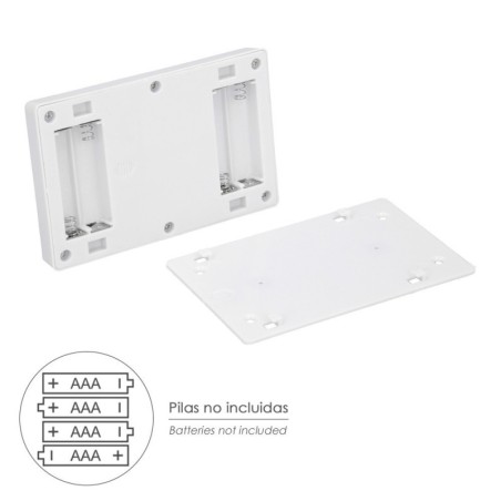 Linterna / Luces Led Para Pared / Armario A pilas (4 AAA) 250 Lúmenes (Fijación Mediante Pegatina, Imán o Tornillos)