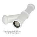 Sifón y Griega Extensible 1-1/2" Salida de Diámetro 40 mm. Tubo Liso
