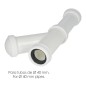 Sifón y Griega Extensible 1-1/2" Salida de Diámetro 40 mm. Tubo Liso
