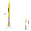 Paletina Profesional Cerda Blanca Ancho 20 mm. Cerdas Naturales Mango Plástico Ergonómico, Brocha Pintor, Pincel Pintura