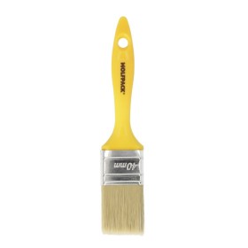 Paletina Profesional Cerda Blanca Ancho 40 mm. Cerdas Naturales Mango Plástico Ergonómico, Brocha Pintor, Pincel Pintura