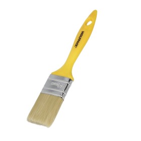 Paletina Profesional Cerda Blanca Ancho 40 mm. Cerdas Naturales Mango Plástico Ergonómico, Brocha Pintor, Pincel Pintura