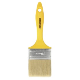 Paletina Profesional Cerda Blanca Ancho 70 mm. Cerdas Naturales Mango Plástico Ergonómico, Brocha Pintor, Pincel Pintura