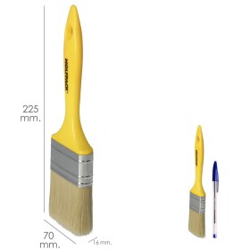Paletina Profesional Cerda Blanca Ancho 70 mm. Cerdas Naturales Mango Plástico Ergonómico, Brocha Pintor, Pincel Pintura
