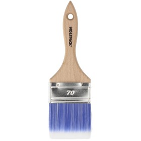 Paletina Profesional Plus Ancho 70 mm. Cerdas Sintéticas PBT, Mango Madera Haya Ergonómico, Brocha Pintor, Pincel Pintura