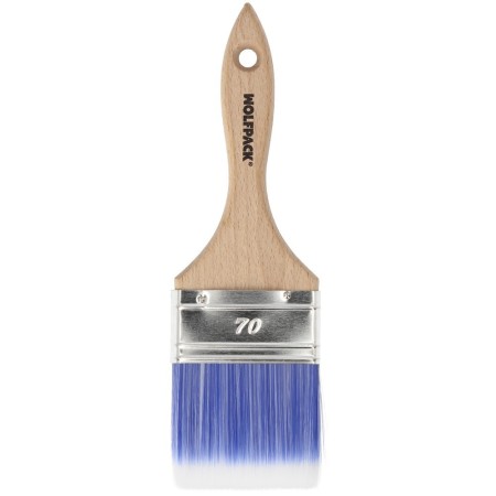 Paletina Profesional Plus Ancho 70 mm. Cerdas Sintéticas PBT, Mango Madera Haya Ergonómico, Brocha Pintor, Pincel Pintura