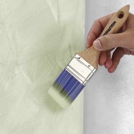 Paletina Profesional Plus Ancho 70 mm. Cerdas Sintéticas PBT, Mango Madera Haya Ergonómico, Brocha Pintor, Pincel Pintura