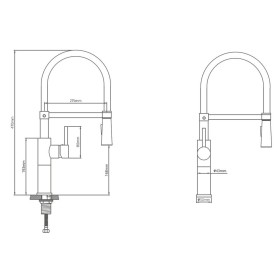Monomando Fregadero Flexible Con Soporte Grifo Flexible