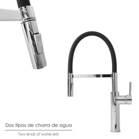 Monomando Fregadero Flexible Con Soporte Grifo Flexible