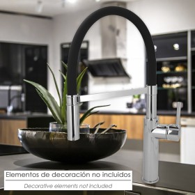 Monomando Fregadero Flexible Con Soporte Grifo Flexible