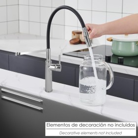 Monomando Fregadero Flexible Con Soporte Grifo Flexible