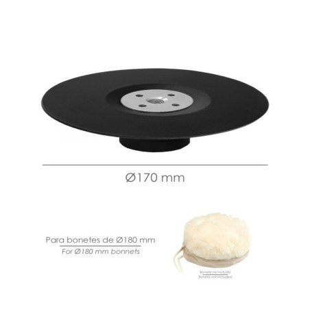 Plato Amoladora Nylon Diámetro 178 mm. Con Rosca M14. Disco Plástico Para Bonete