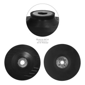 Plato Amoladora Nylon Diámetro 178 mm. Con Rosca M14. Disco Plástico Para Bonete
