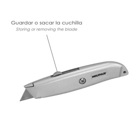 Cúter Hoja Trapezoidal Retráctil Acero Sk5