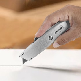 Cúter Hoja Trapezoidal Retráctil Acero Sk5