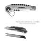 Cúter Aluminio Profesional 18mm Con 5 Hojas Acero Sk5