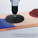 Plato Taladro Nylon Diámetro 125 mm. Con Espiga Diámetro 6 mm. Disco Plástico Para Bonete