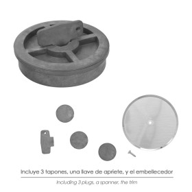 Tapa Bote Sifónico PVC Diámetro 110 mm.