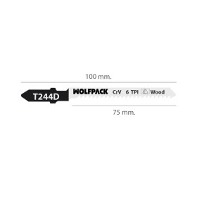 Hojas Sierra Calar Para Madera Corte Grueso 5 Piezas. Hoja Cromo Vanadio 58. Vástago T Universal