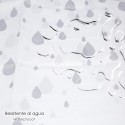 Cortina Ducha Gotas Gris 180x200 cm. Impermeable
