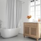 Cortina Ducha Rayas Blancas 180x200 cm. Impermeable Cortina Ducha Rayas Blancas 180x200 cm. Impermeable