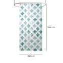 Cortina Ducha Geométrica Azul 180x200 cm. Impermeable