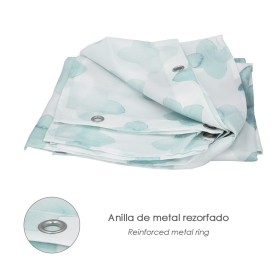 Cortina Ducha Geométrica Azul 180x200 cm. Impermeable